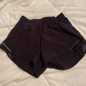Lulu lemon black shorts, size 6, 4”. worn once